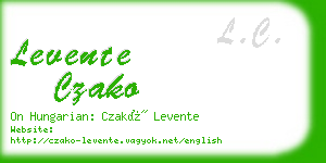 levente czako business card